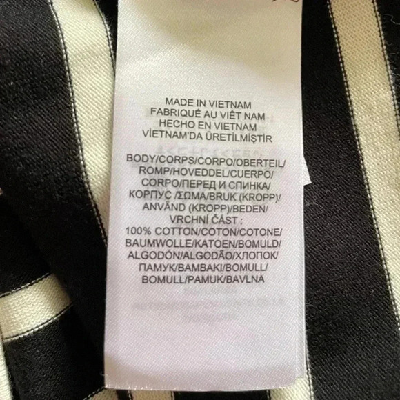 Lauren by Ralph Lauren black and white T-shirt dress sz  M - Picture 5 of 5